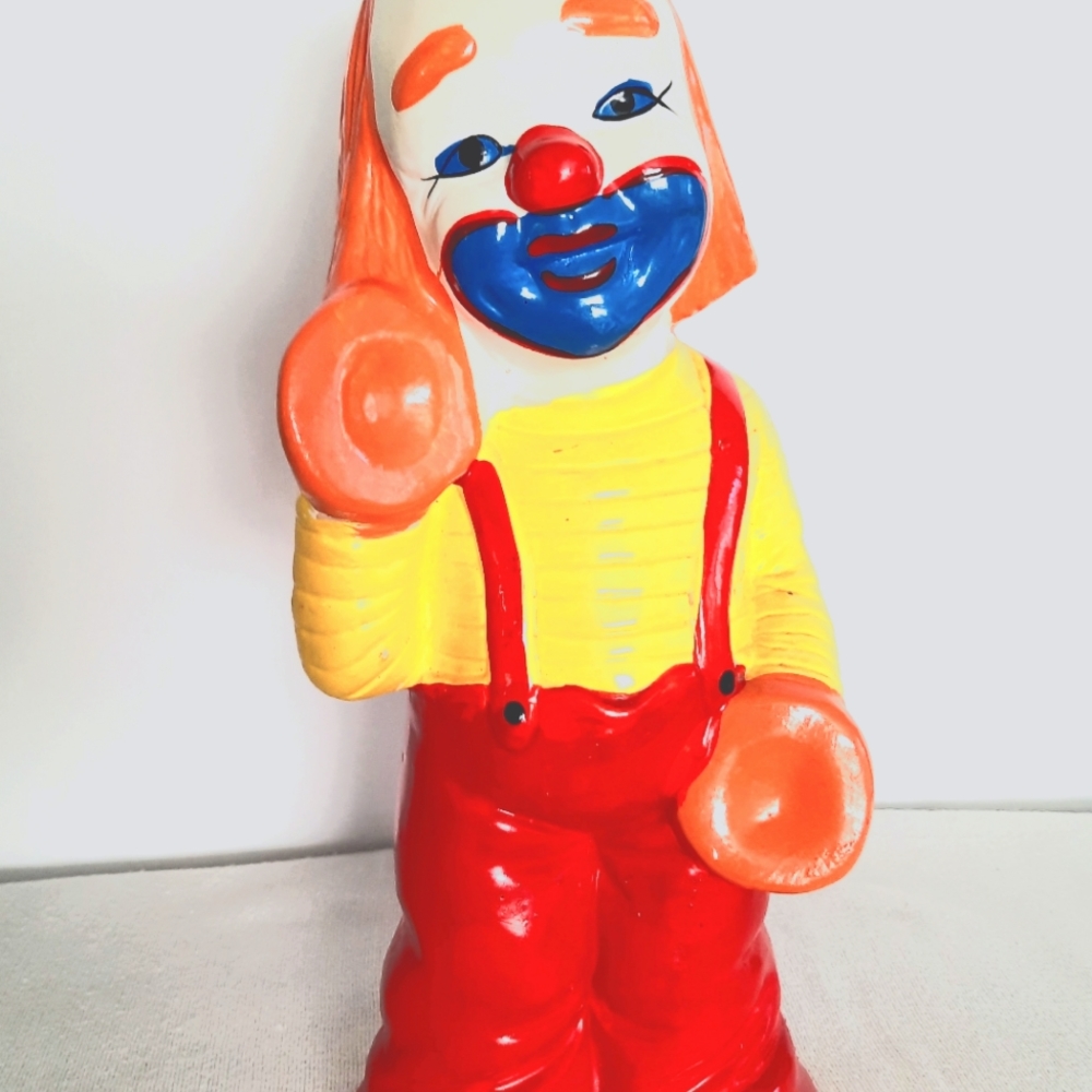 Clown Coin Bank Ceramic 12' High Piggy Bank Collectable Clowns Figurine